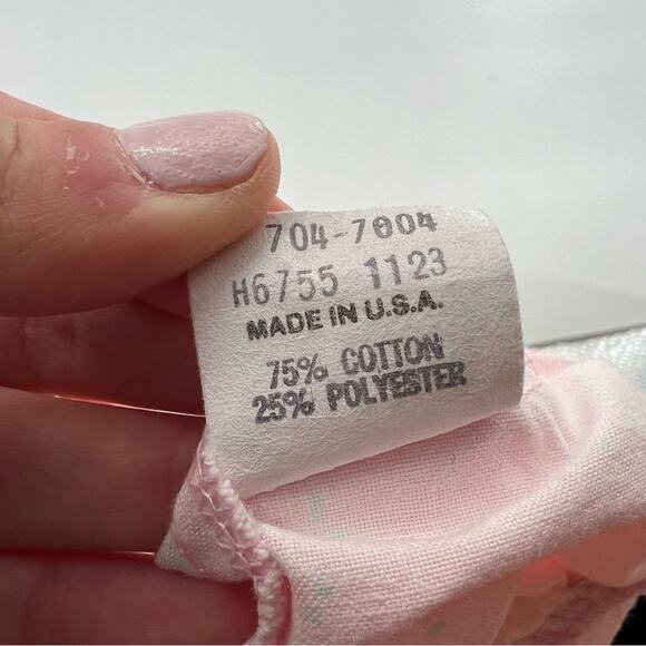 Vintage Oshkosh B’Gosh Pink Overall Shorts Shortalls Girls Floral Made in USA - Picture 2 of 7